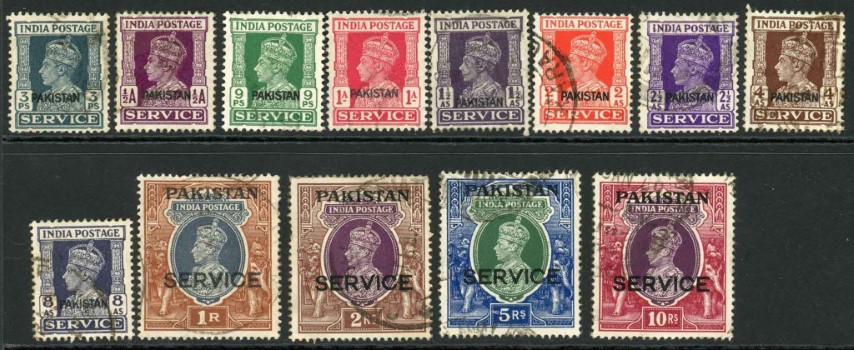 Pakistan / Official 1947 SG.O1-O13 F/U