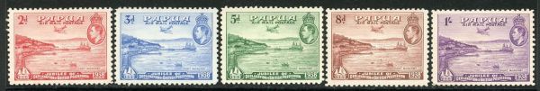 Papua 1938 SG.158-162 M/M