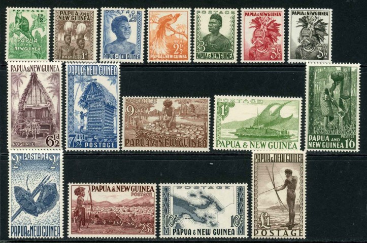 Papua New Guinea 1952-58 SG.1-16 L/M/M