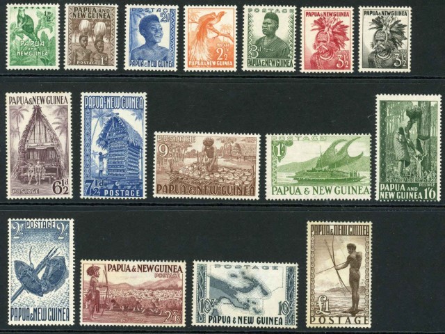 Papua & New Guinea 1952-8 SG.1-15 U/M