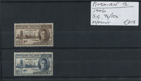 Pitcairn Is. 1946 SG.9s & 10s M/M