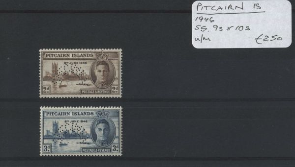 Pitcairn Is. 1946 SG.9s & 10s U/M