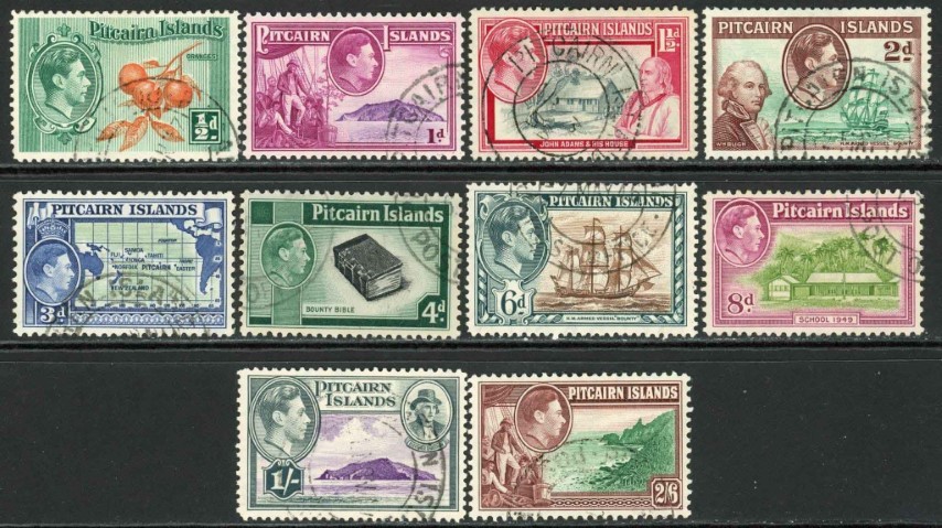 Pitcairn Islands 1940-51 SG.1-8 F/U