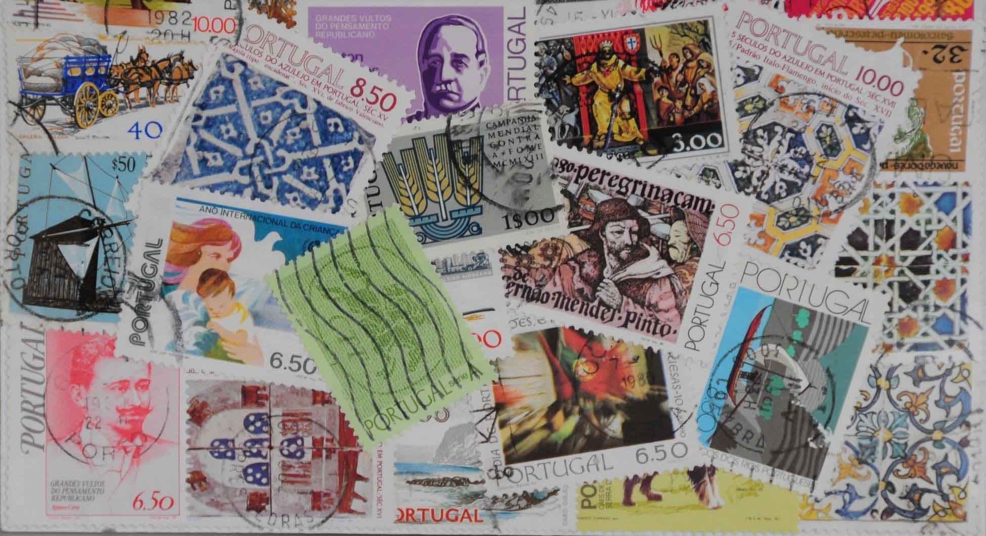 Portugal 100 Stamps (Large Format) (L268)