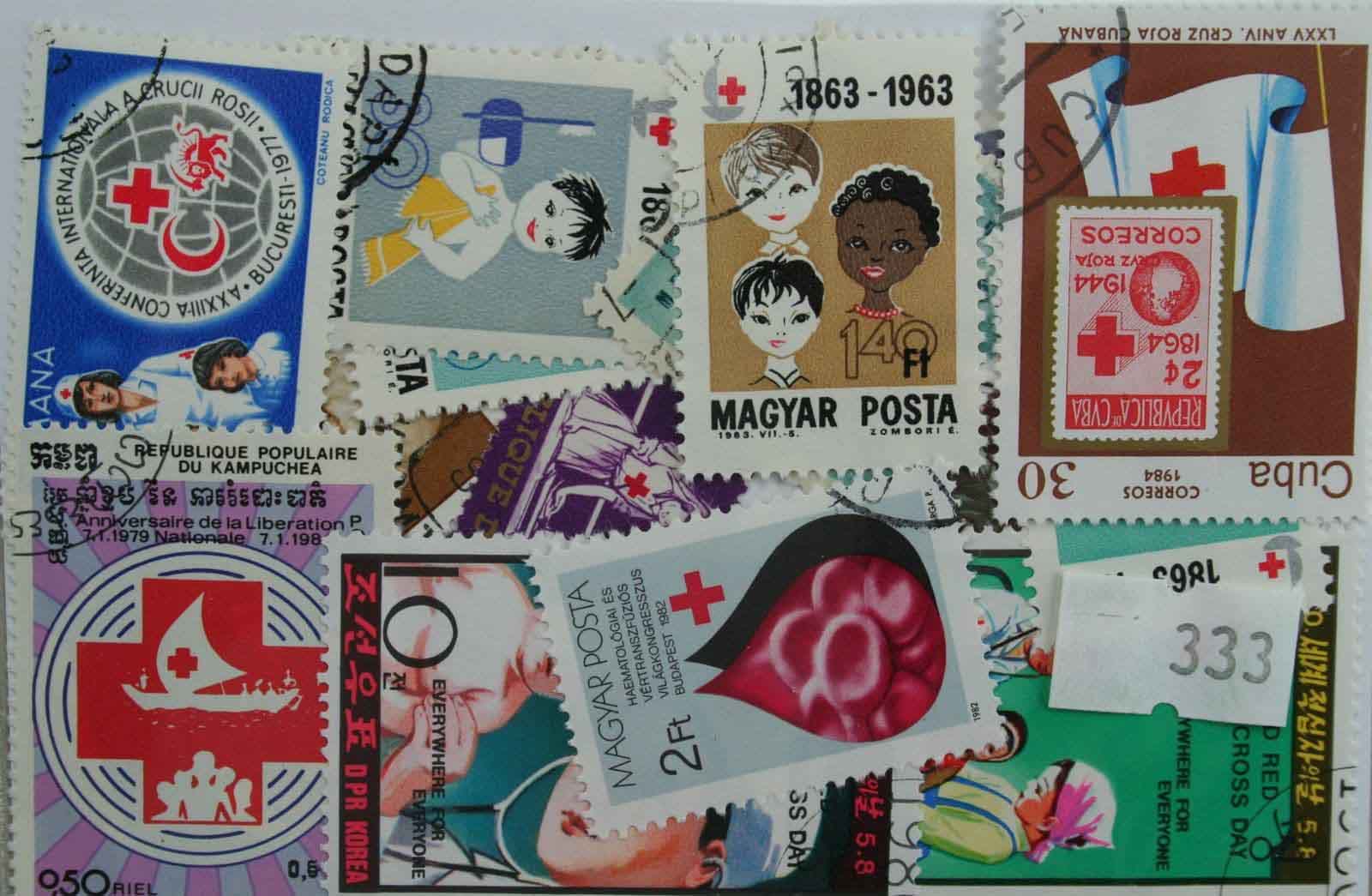 Red Cross 25 Stamps (333)