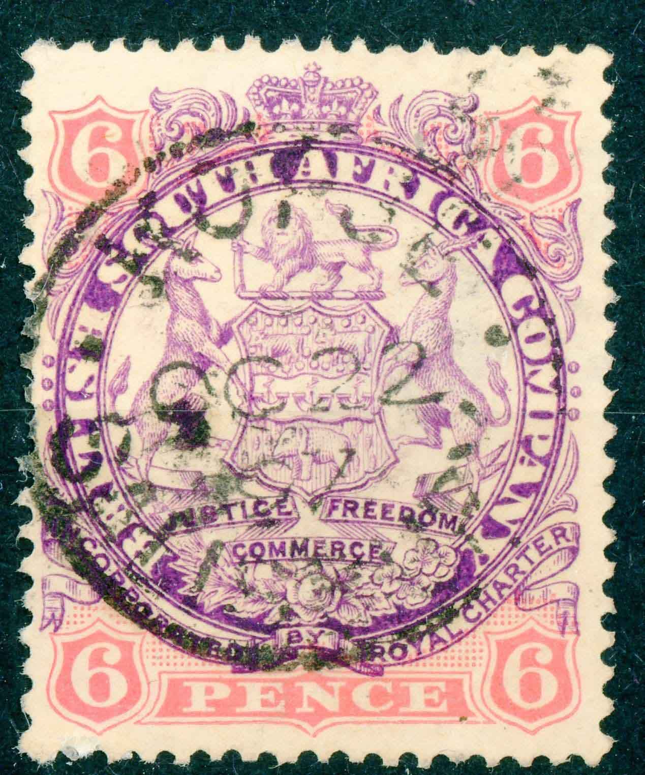 Rhodesia 1896-7 SG.33 F/U