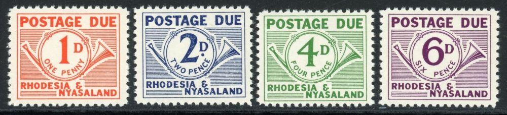 Rhodesia and Nyasaland 1961 SG.D1-D4 U/M