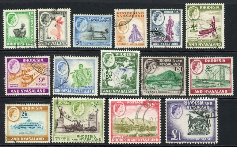 Rhodesia & Nyasaland 1959-62 SG.18-31 F/U