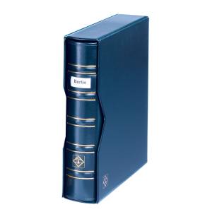 Ringbinder OPTIMA, Classic Design Signum, With Labeling Field, Incl. Slipcase, Blue