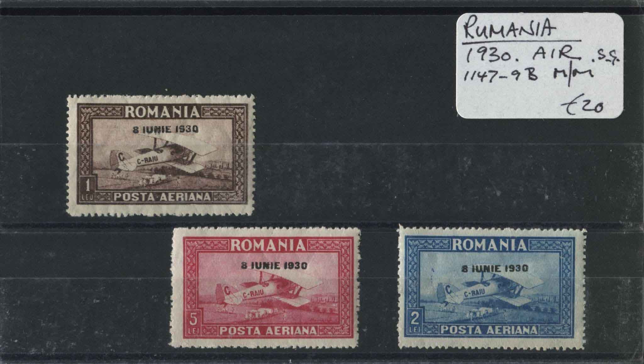 Romania 1930 SG.1147-9b M/M