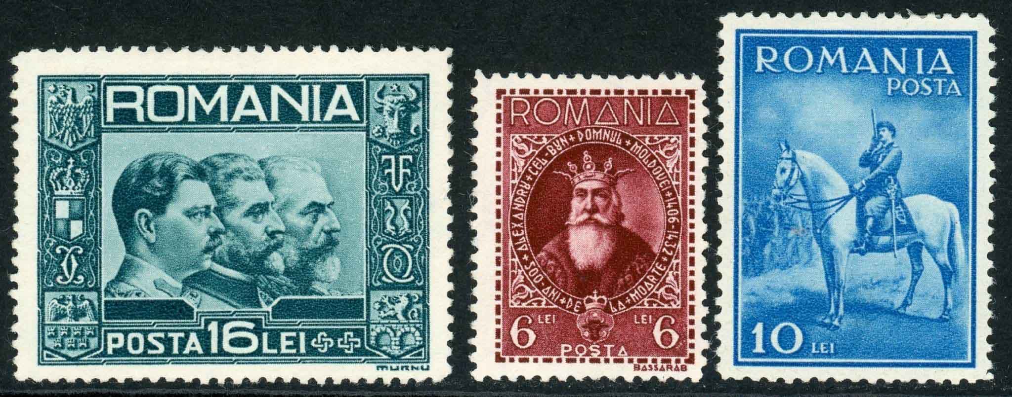 Romania 1932 SG.1231,1232 & 1248 M/M