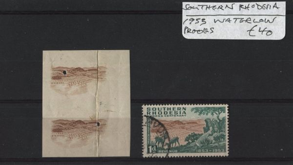 S. Rhodesia 1953 Waterlow Proofs