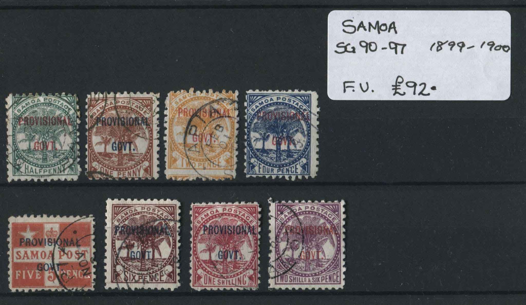 Samoa 1899-1900 SG.90-97 F/U