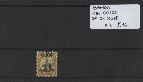 Samoa 1914 SG.105 F/U (Lot 2)