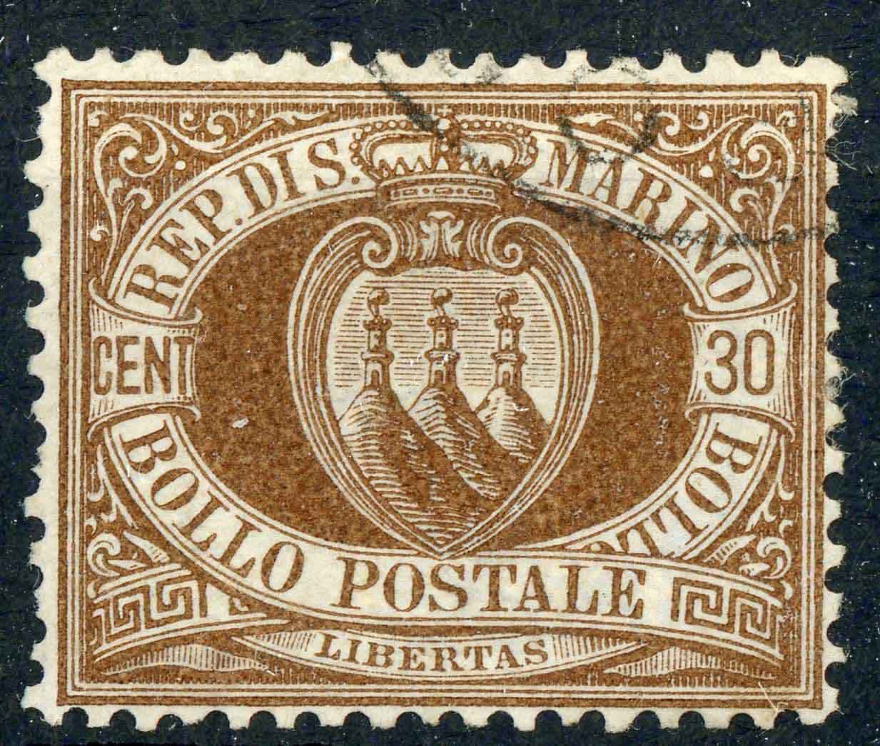 San Marino 1877-90 SG.6 F/U (1)