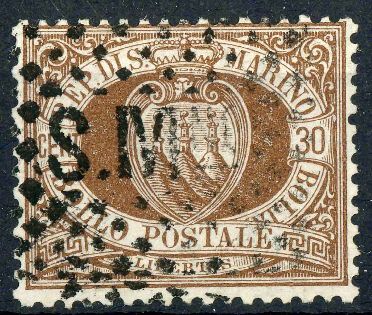 San Marino 1877-90 SG.6 F/U (2)