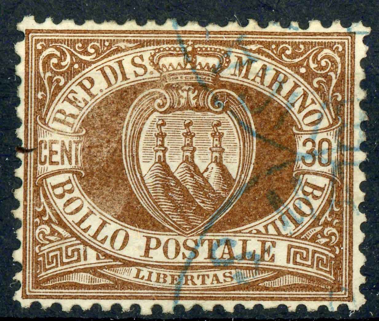 San Marino 1877-90 SG.6 F/U (4)