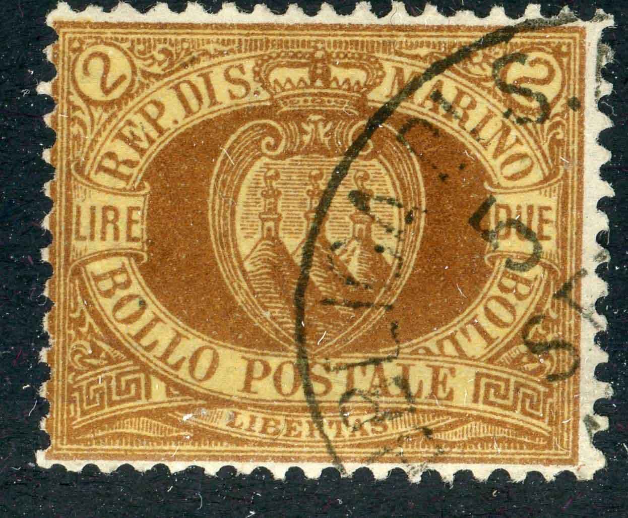 San Marino 1892-94 SG.27 F/U (1)