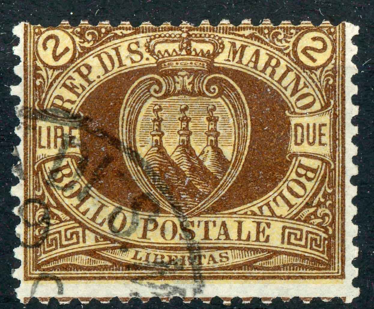 San Marino 1892-94 SG.27 F/U (2)