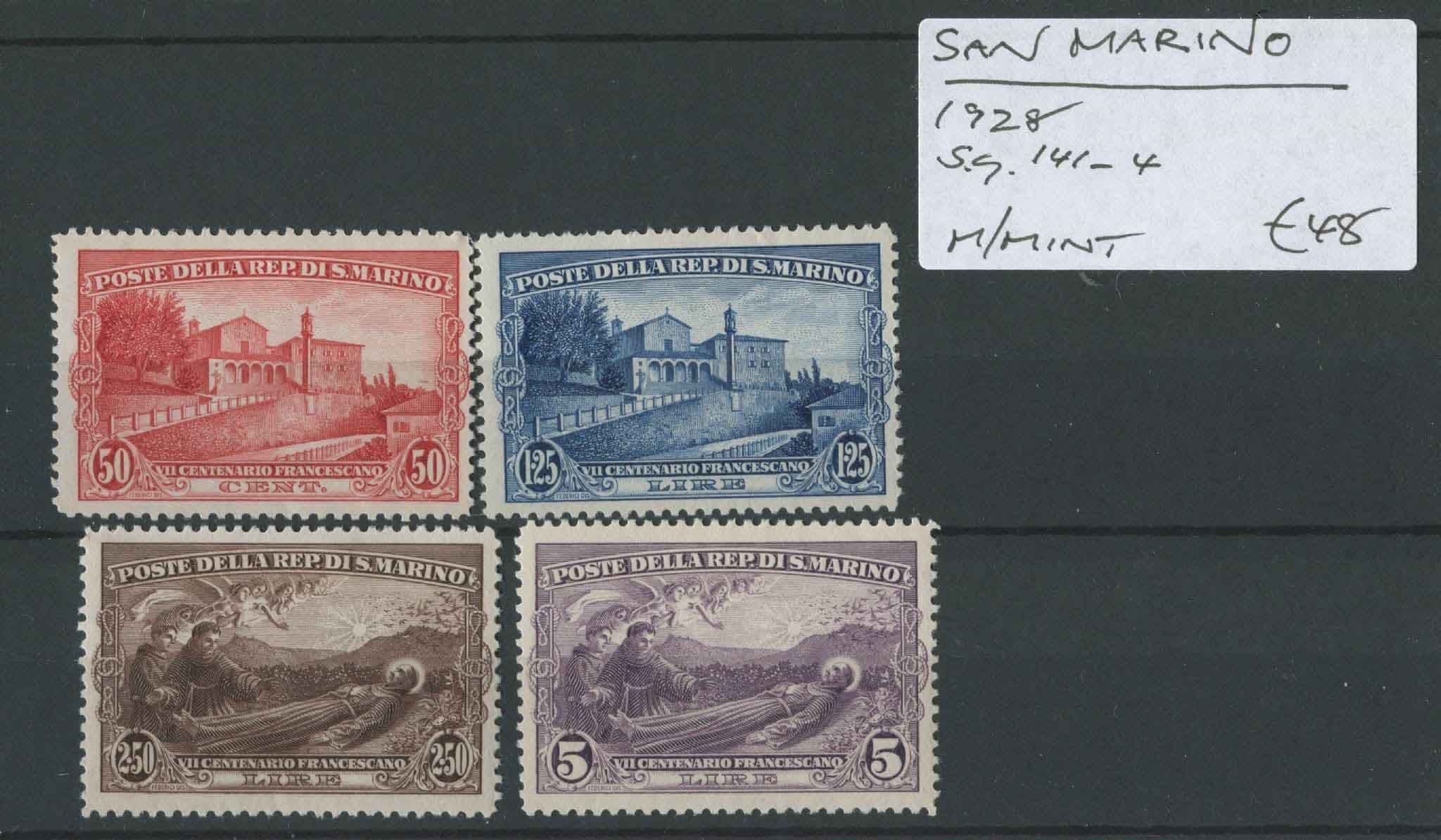 San Marino 1928 SG.141-4 M/M