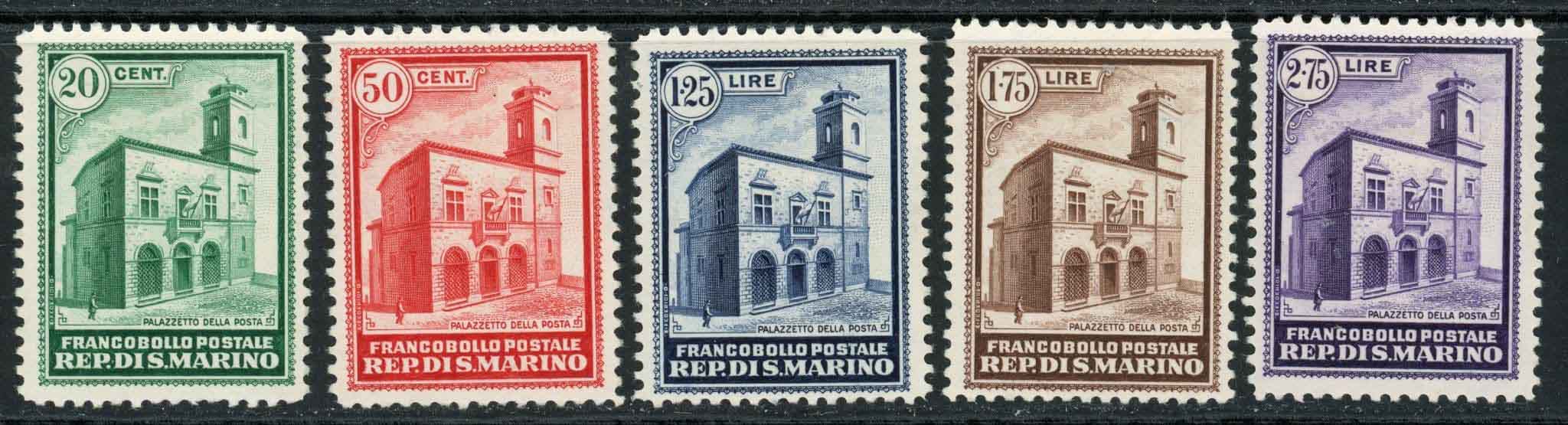 San Marino 1932 SG.174-178 M/M