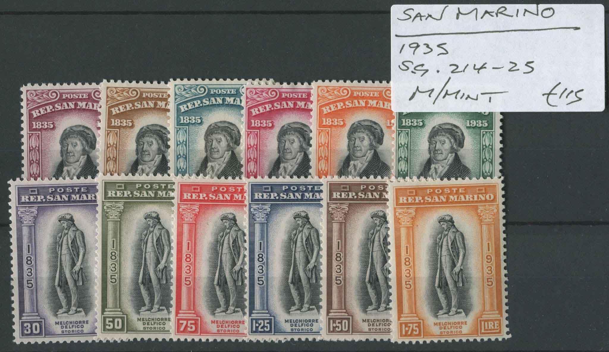 San Marino 1935 SG.214-25 M/M