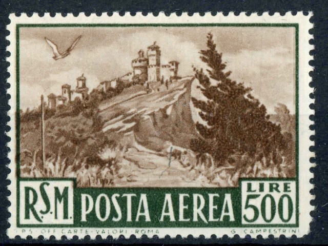 San Marino 1950-51 SG.415 U/M rounded corner