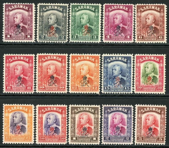 Sarawak 1947 SG.150-164 U/M