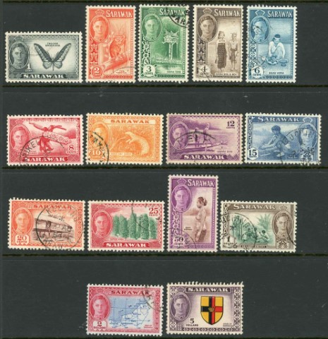 Sarawak 1950 SG.171-185 F/U