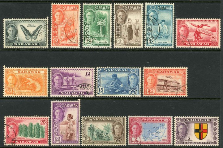 Sarawak 1950 SG.171-185 F/U