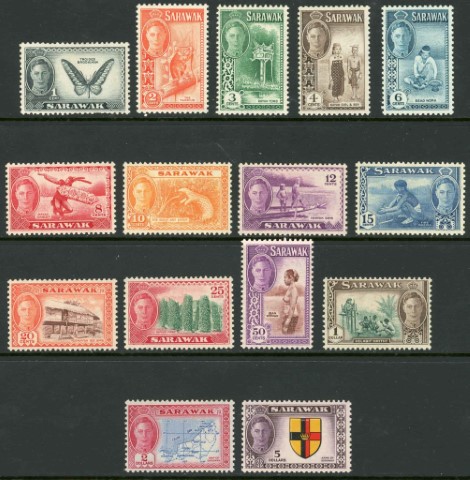 Sarawak 1950 SG.171-185 M/M