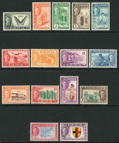 Sarawak 1950 SG.171-185 M/M