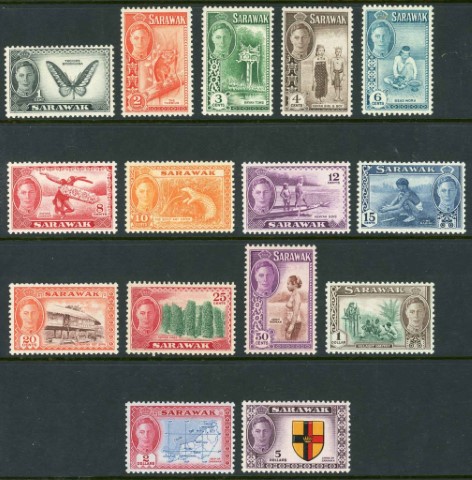 Sarawak 1950 SG.171-185 M/M