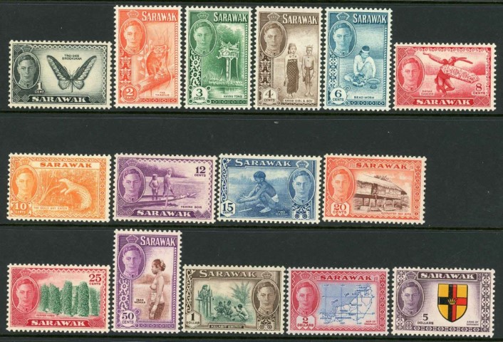 Sarawak 1950 SG.171-185 M/M (2)