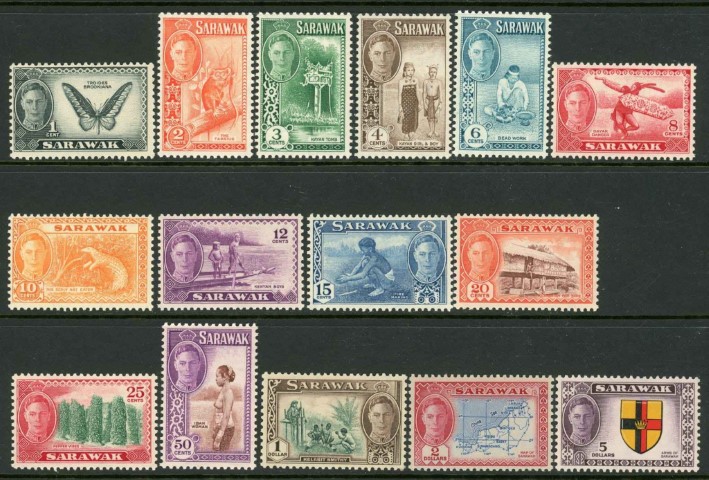 Sarawak 1950 SG.171-185 U/M