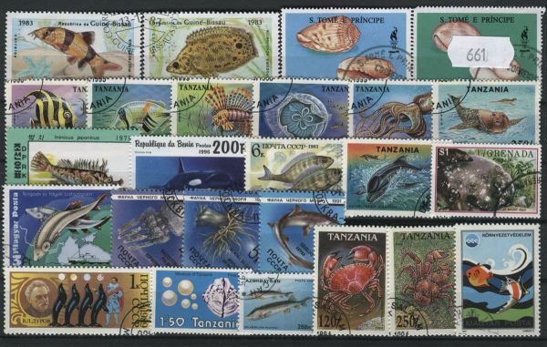 Sea Life 25 Stamps (661)