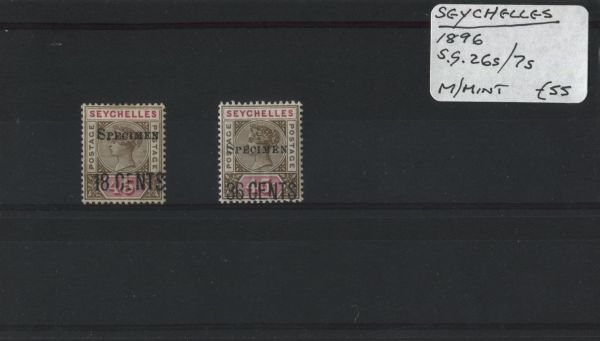 Seychelles 1896 SG.26s & 27s M/M