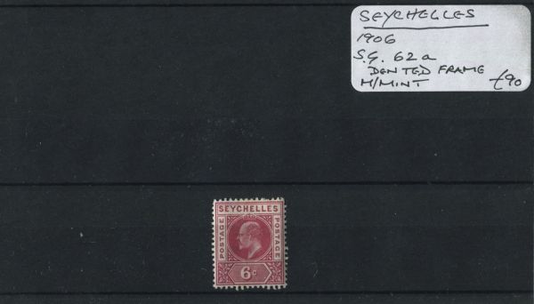 Seychelles 1906 SG.62a Dented Frame M/M