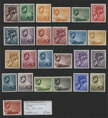 Seychelles 1938 SG.135-149 M/M