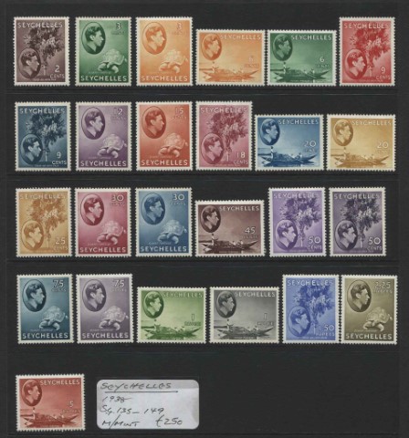 Seychelles 1938 SG.135-149 M/M (Lot 2)