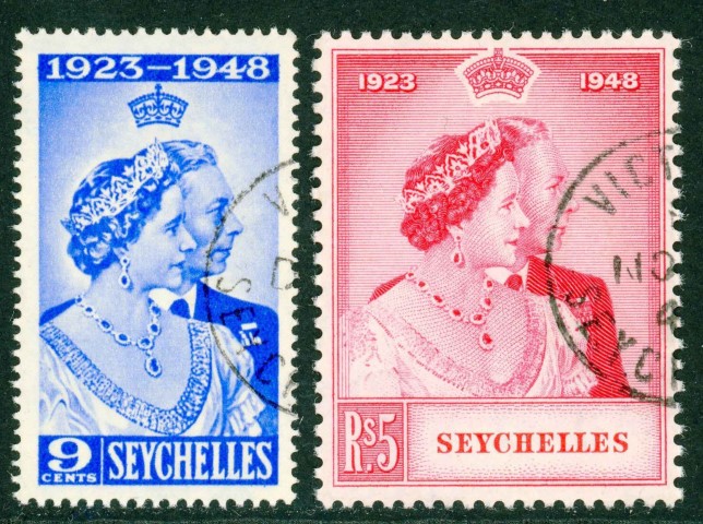 Seychelles 1948 SG.152-153 F/U