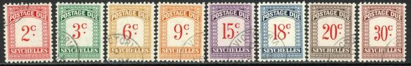 Seychelles 1951 SG.D1-D8 F/U