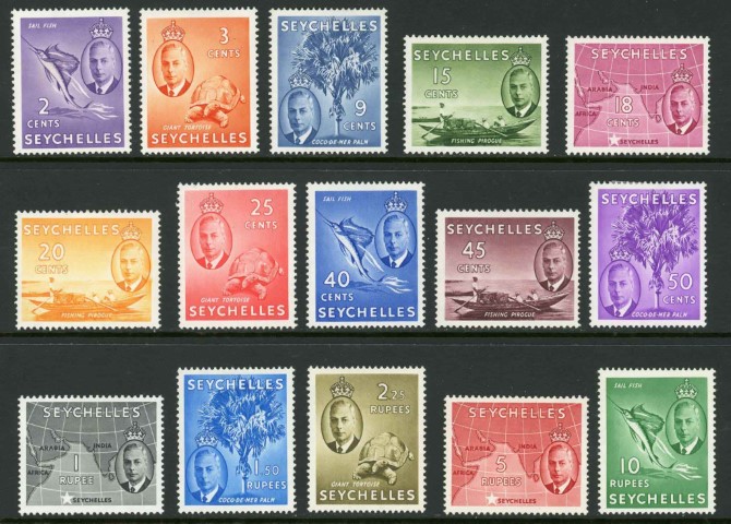 Seychelles 1952 SG.158-172 M/M