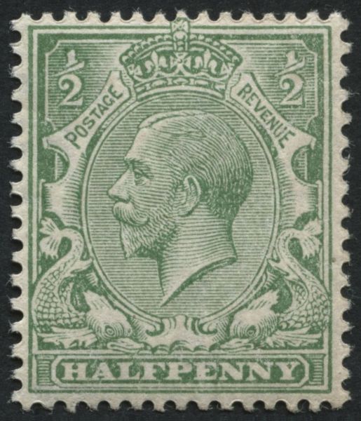 SG SpecN14(4) 1919 d very pale Green U/M, pristine extra fresh perfectly centred copy of this