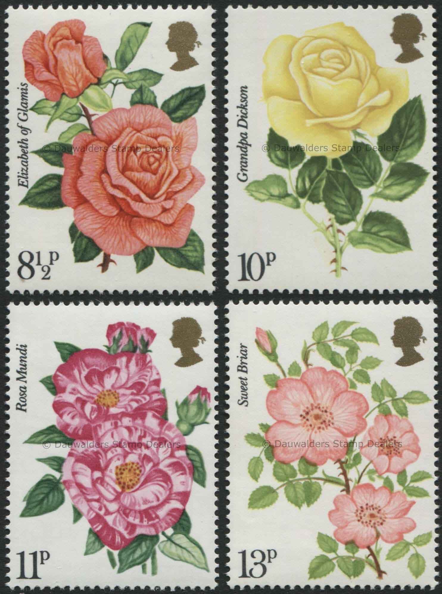 SG1006-1009 Set of 4 1976 Roses