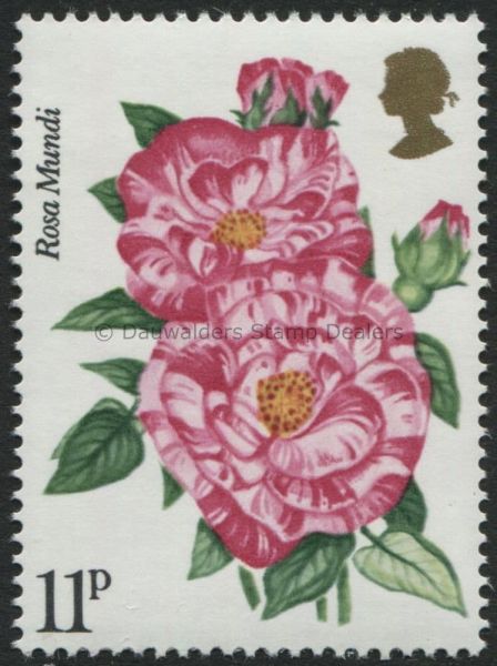 SG1008 11p Rosa Mundi 1976 Roses