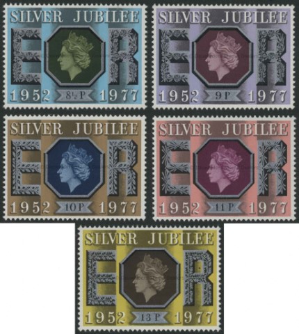 SG1033-1037 Set of 5 1977 Silver Jubilee