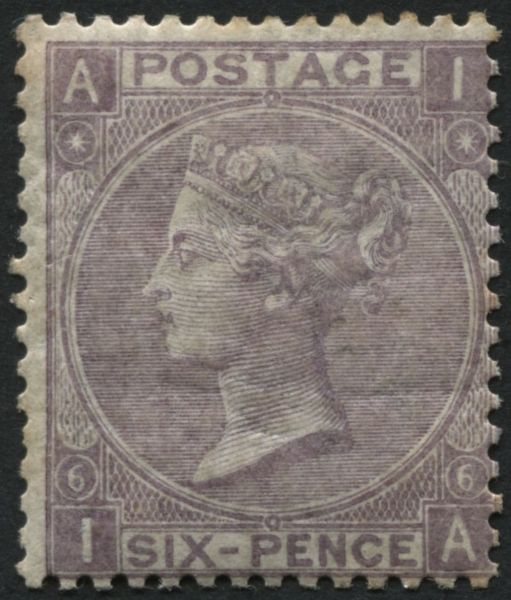 SG104 6d Lilac plate 6, v fine mint