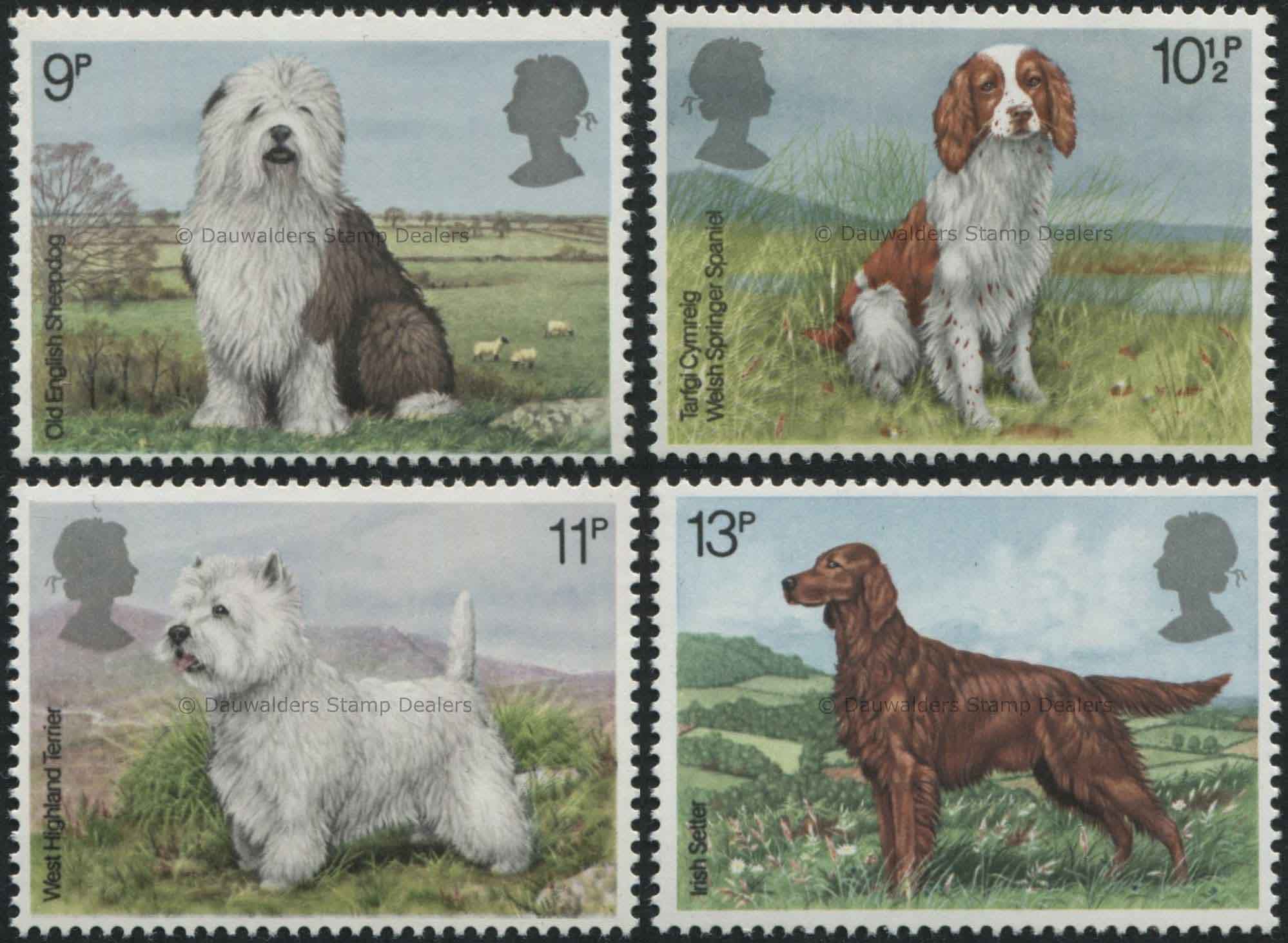 SG1075-1078 Set of 4 1979 Dogs