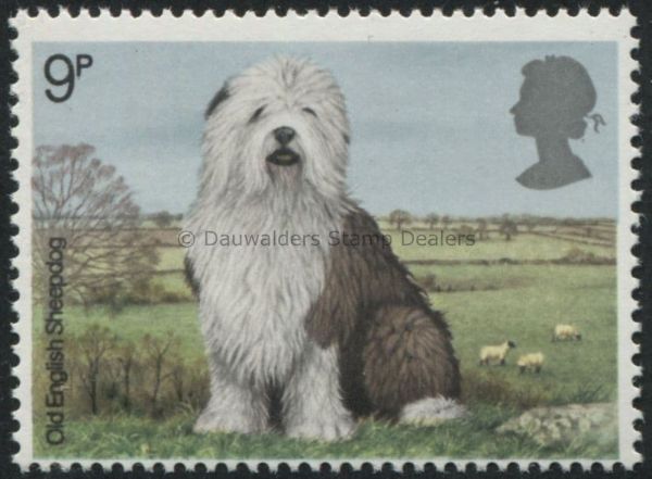 SG1075 9p Old English Sheepdog 1979 Dogs